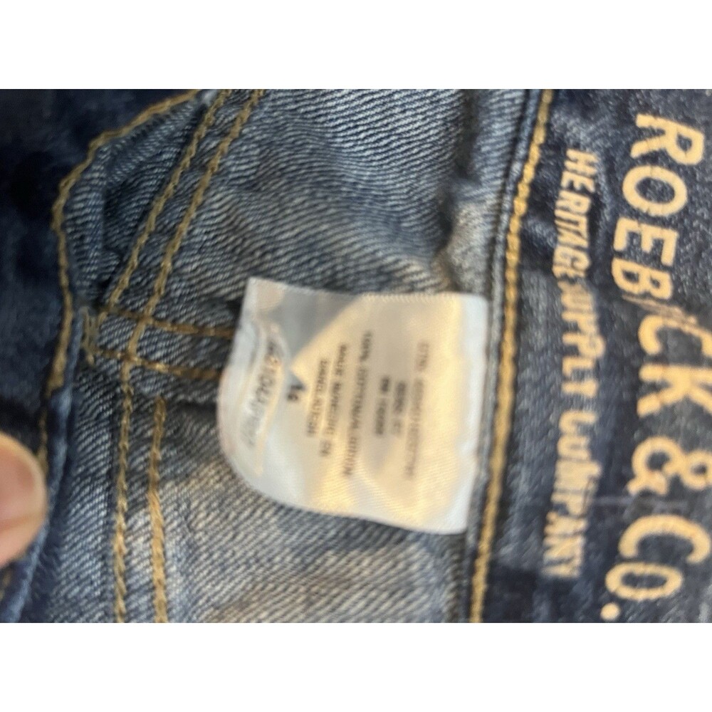 Roebuck & Co Relaxed Jeans 16 Custom Patriotic Flag Americana Western Boho - Picture 2 of 6
